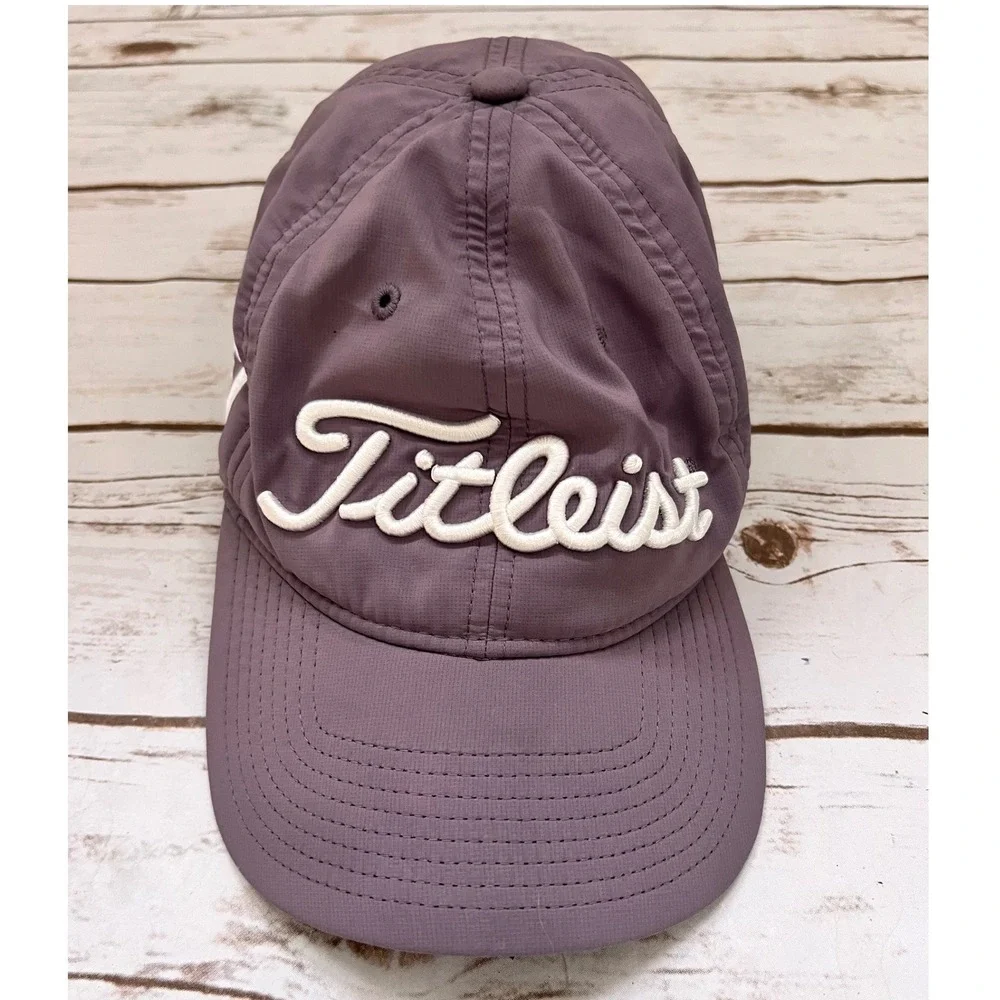 Titleist Golf Hat Purple Pro V1 FootJoy Adjustable Strapback OSFM